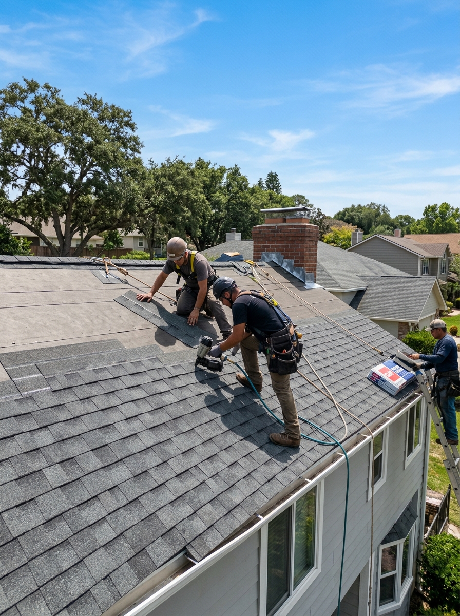 Roof Replacement — A tear-off and full new roof — done in a day.